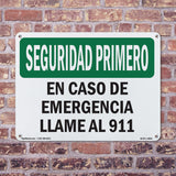 In Case Of Emergency Call 911 Spanish
