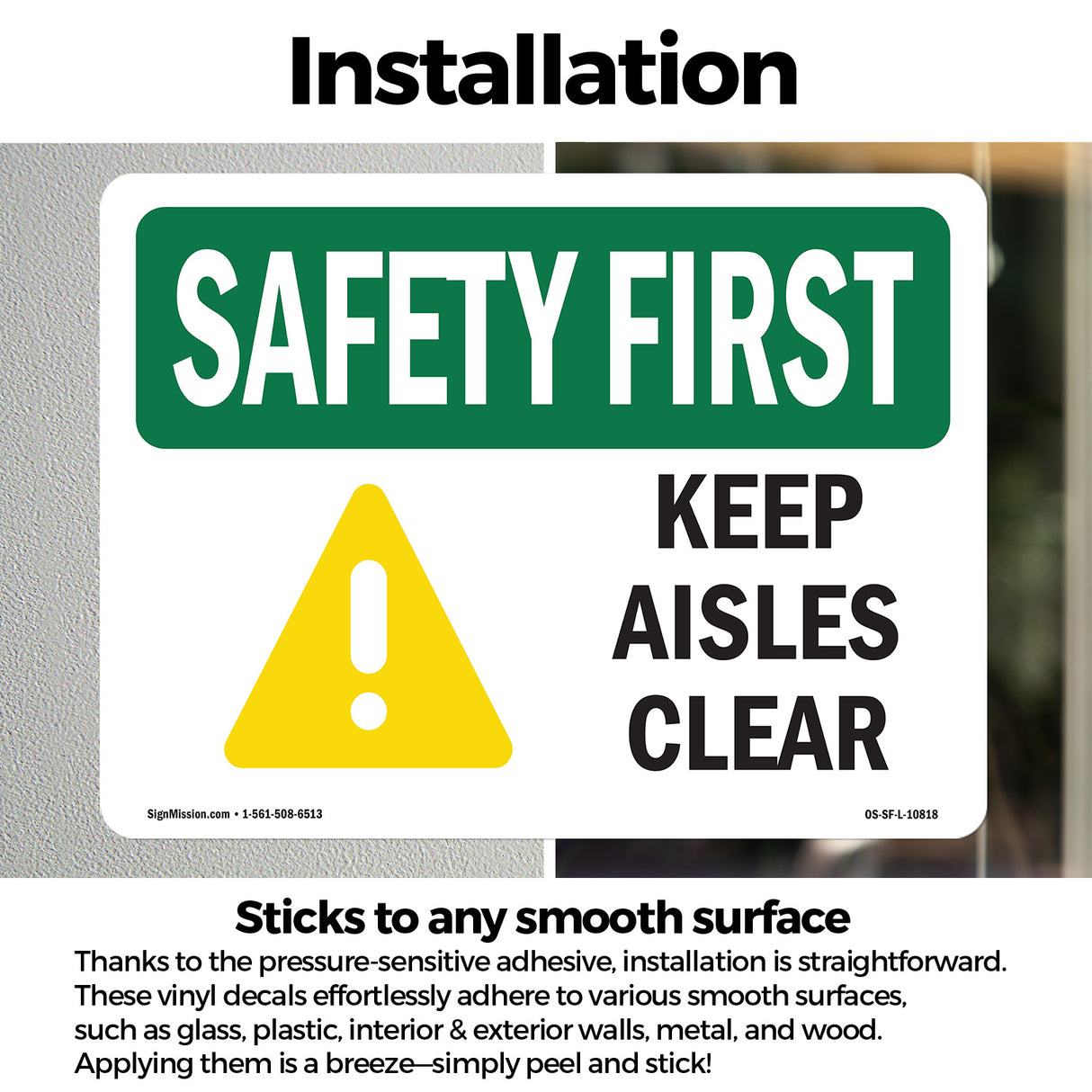 Keep Aisles Clear Bilingual