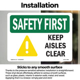 Keep Aisles Clear Bilingual