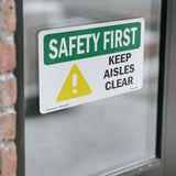 Keep Aisles Clear Bilingual