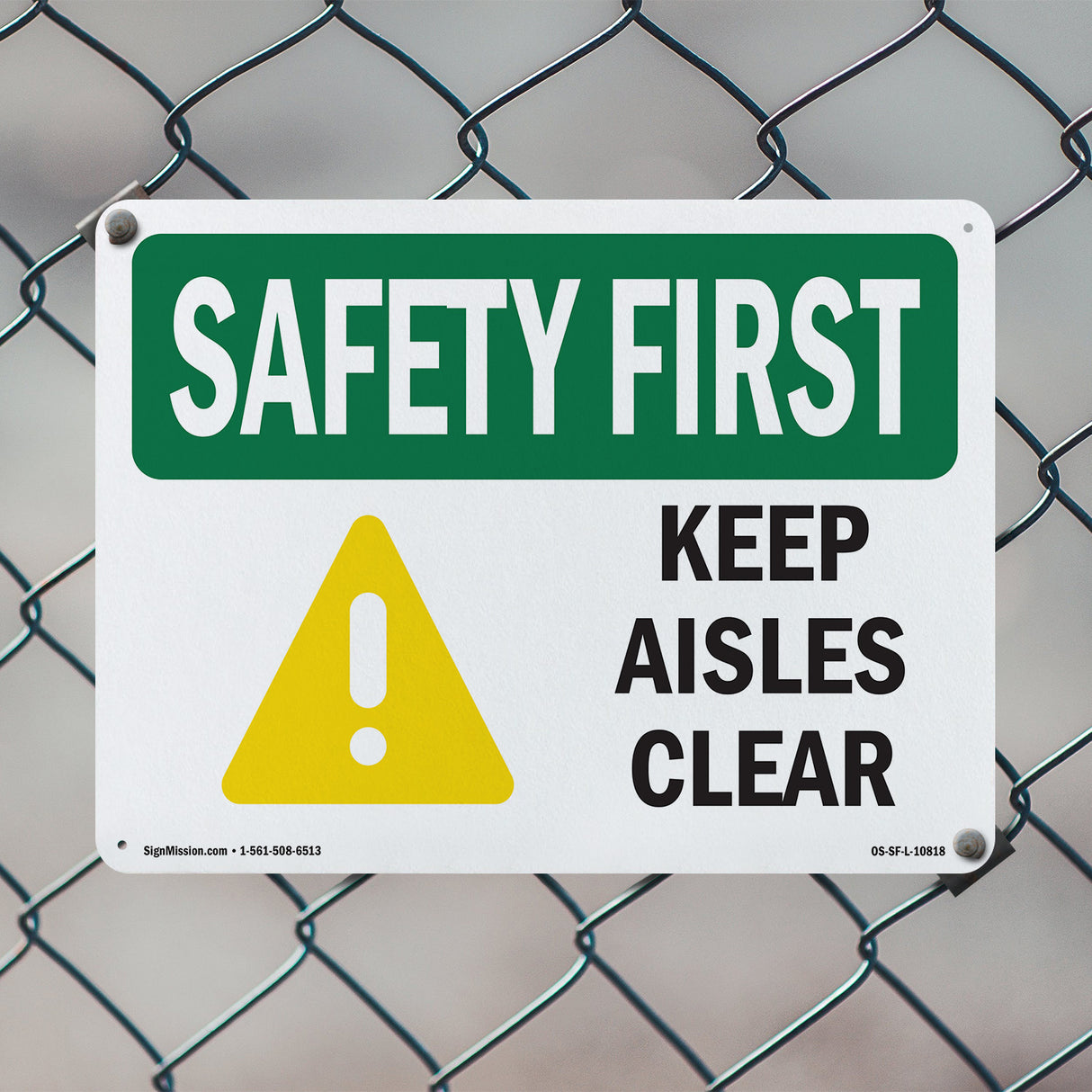 Keep Aisles Clear Bilingual