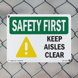 Keep Aisles Clear Bilingual