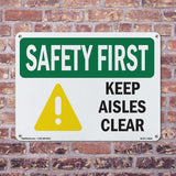 Keep Aisles Clear Bilingual