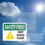 Keep Aisles Clear Bilingual