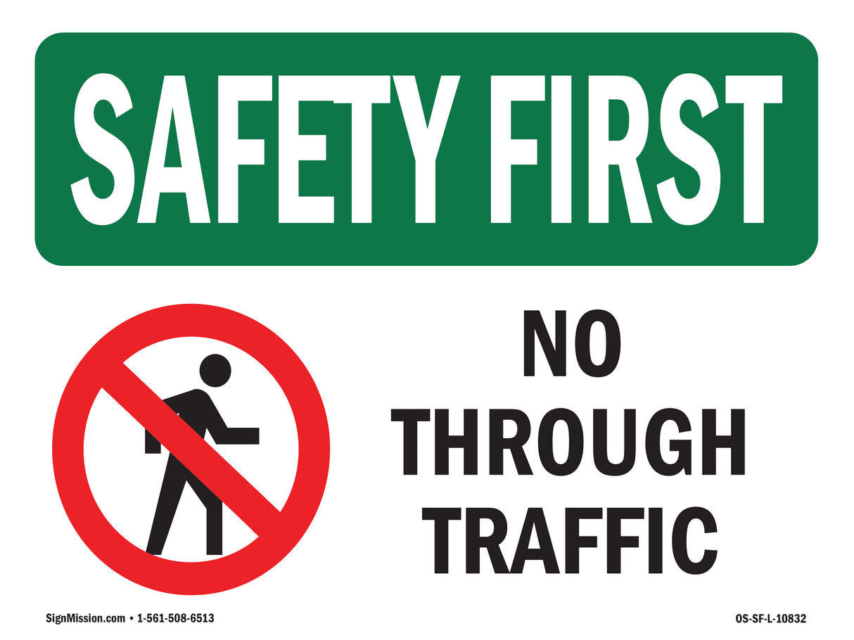 No Through Traffic With Symbol