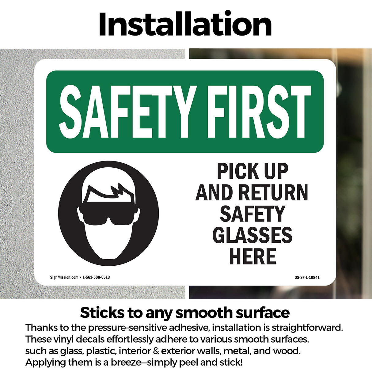 Pick Up And Return Safety Glasses Here