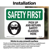 Pick Up And Return Safety Glasses Here