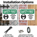 Pick Up And Return Safety Glasses Here