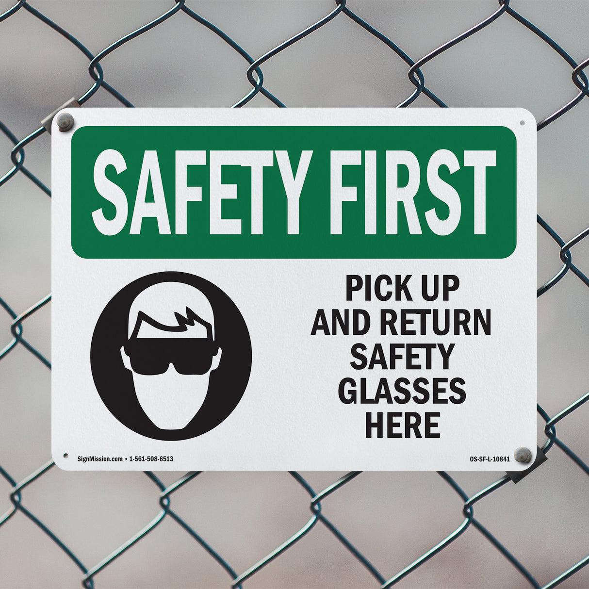 Pick Up And Return Safety Glasses Here