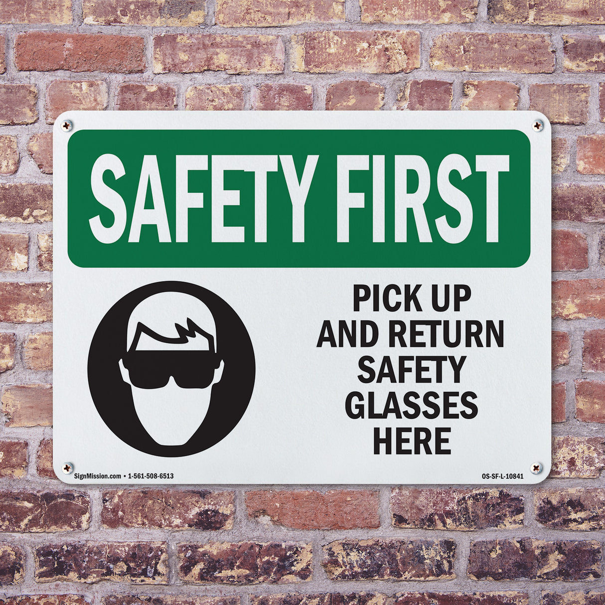 Pick Up And Return Safety Glasses Here