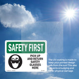 Pick Up And Return Safety Glasses Here