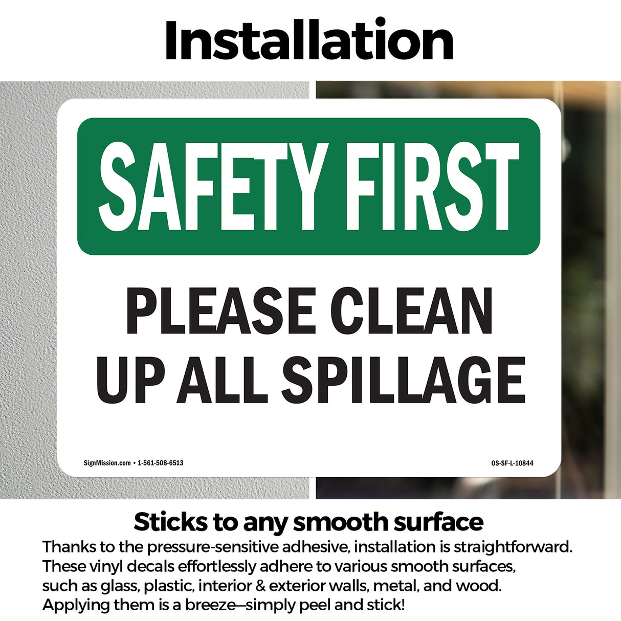 Please Clean Up All Spillage