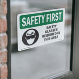 Safety Glasses Required Area Bilingual