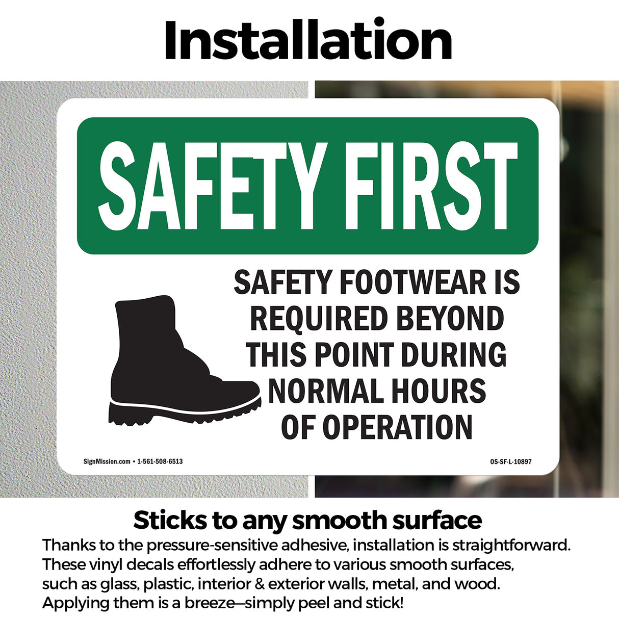 Safety Footwear Is Required With Symbol
