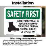 Safety Footwear Is Required With Symbol