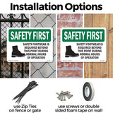 Safety Footwear Is Required With Symbol