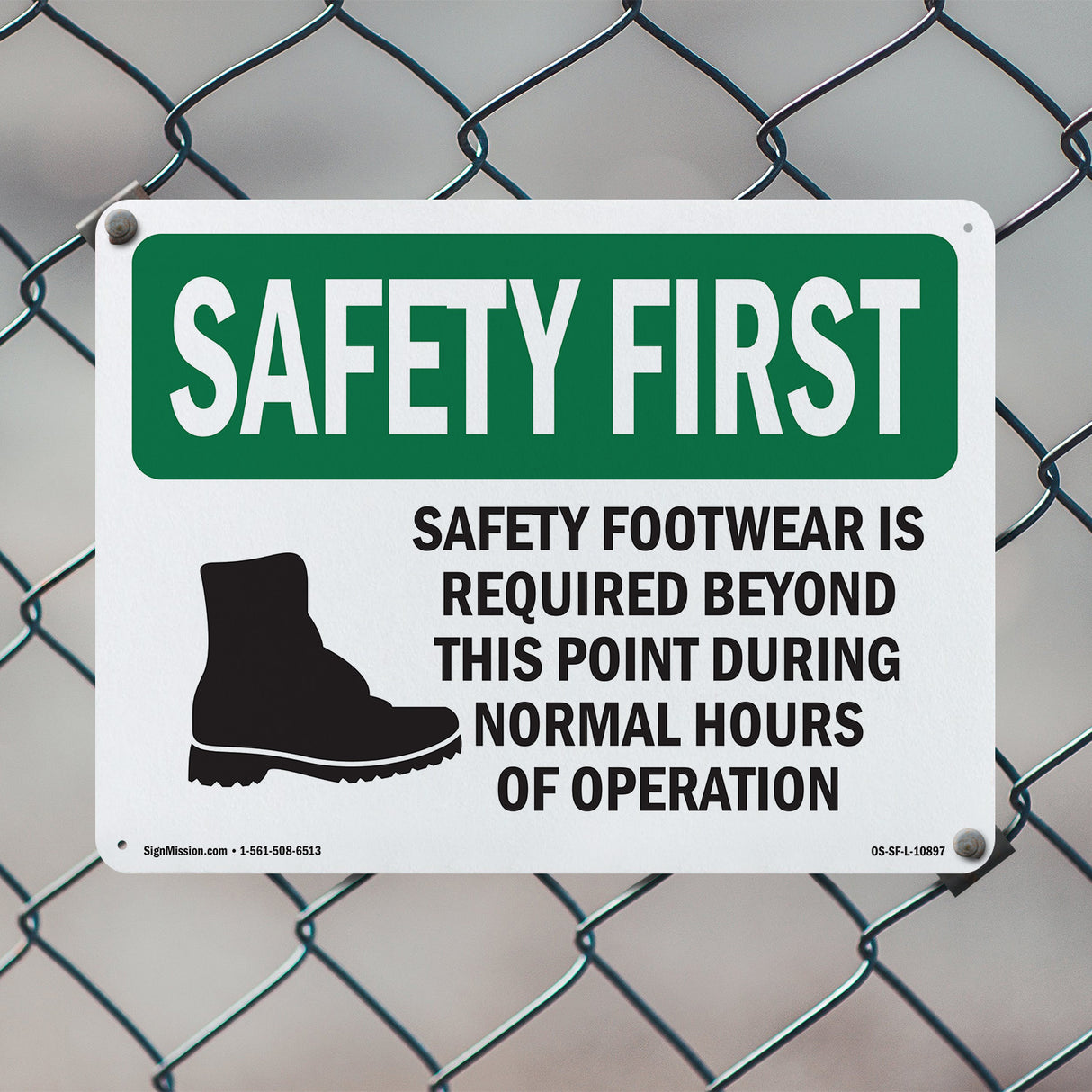 Safety Footwear Is Required With Symbol