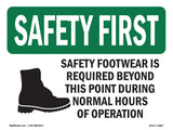 Safety Footwear Is Required With Symbol