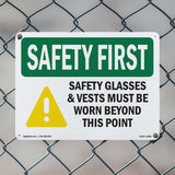 Safety Glasses & Vests Must With Symbol