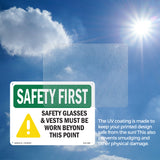 Safety Glasses & Vests Must With Symbol