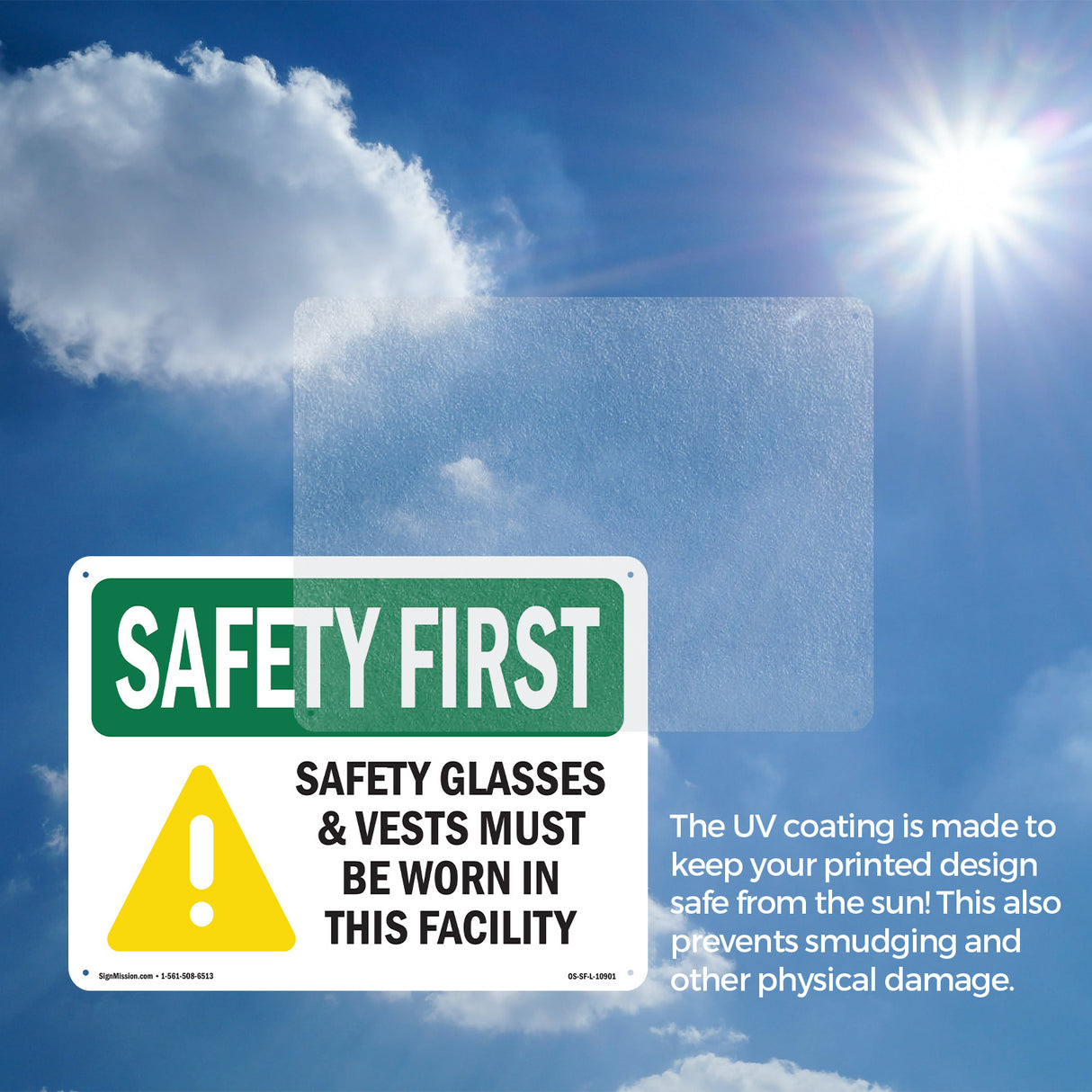 Safety Glasses & Vests Must With Symbol