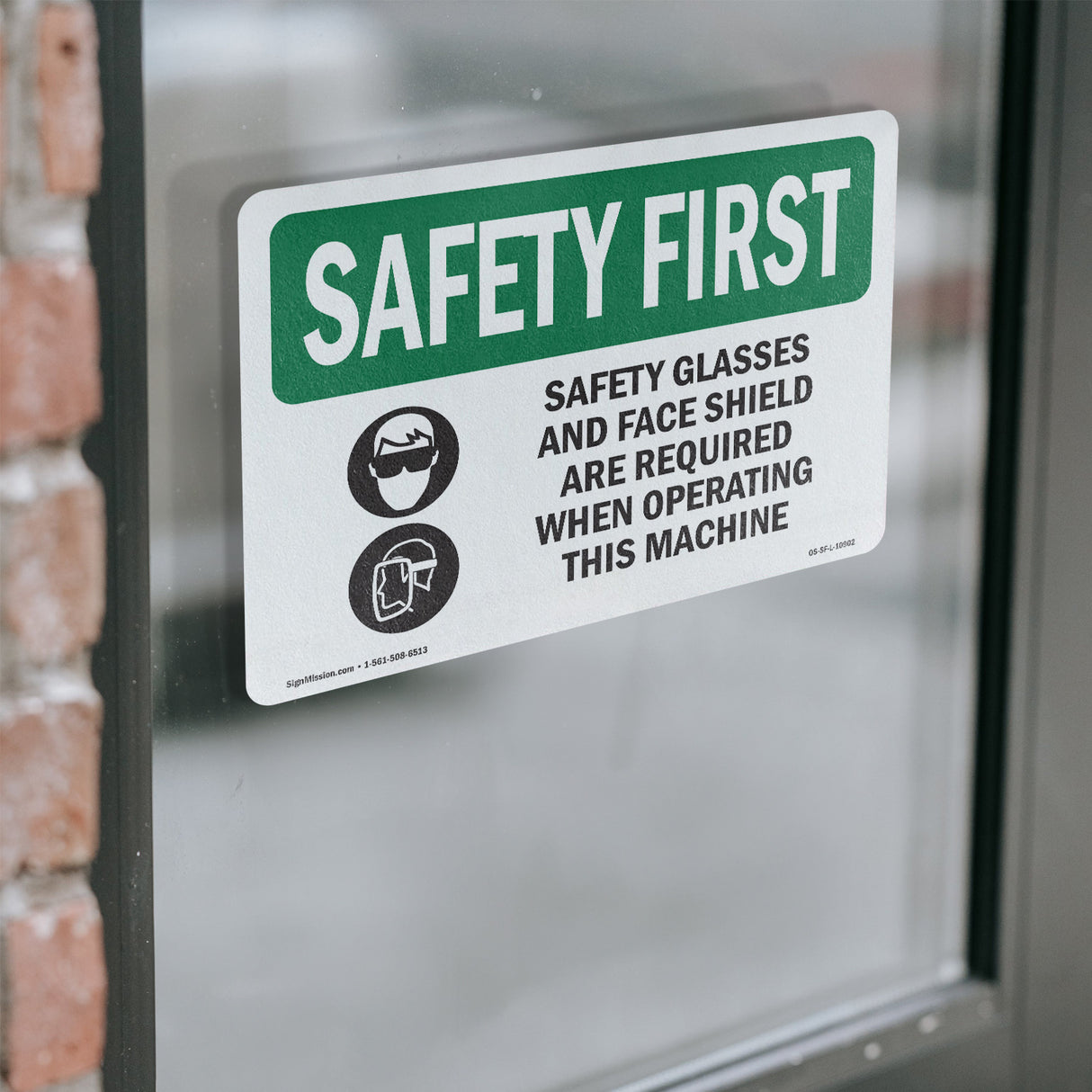 Safety Glasses And Face Shield With Symbol