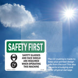 Safety Glasses And Face Shield With Symbol