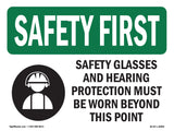 Safety Glasses And Hearing Protection With Symbol