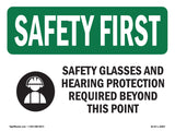 Safety Glasses And Hearing Protection With Symbol
