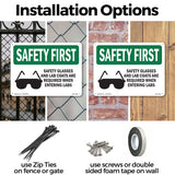 Safety Glasses And Lab Coats With Symbol