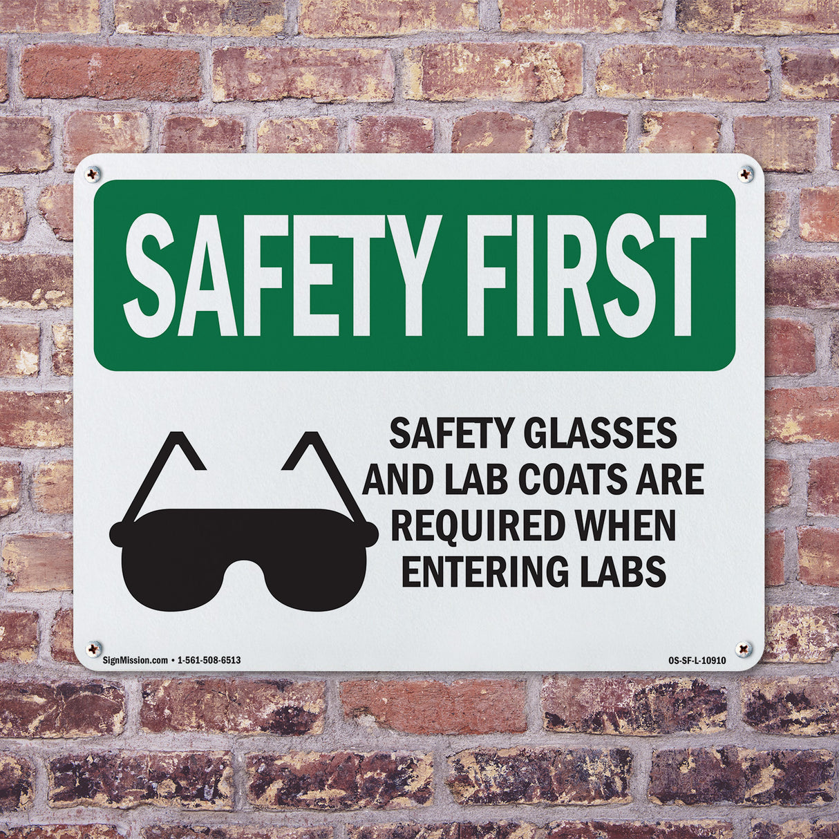 Safety Glasses And Lab Coats With Symbol