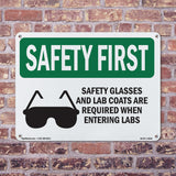 Safety Glasses And Lab Coats With Symbol