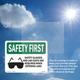 Safety Glasses And Lab Coats With Symbol