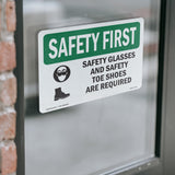 Safety Glasses And Safety Toe With Symbol