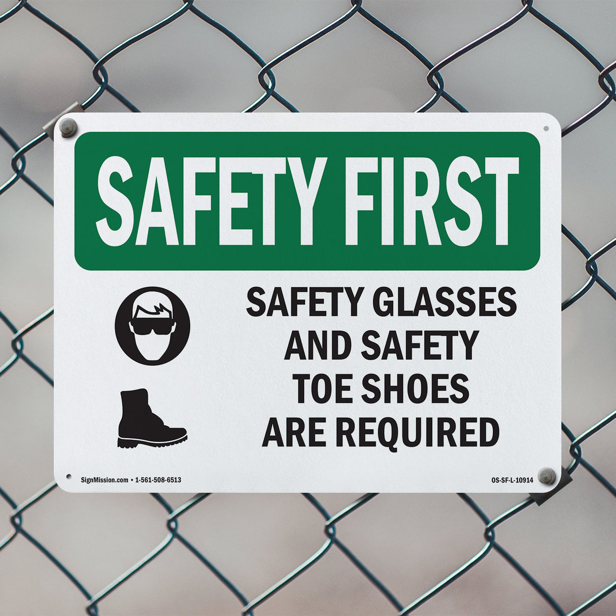 Safety Glasses And Safety Toe With Symbol