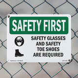 Safety Glasses And Safety Toe With Symbol
