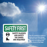 Safety Glasses And Safety Toe With Symbol