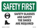 Safety Glasses And Safety Toe With Symbol