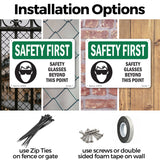 Safety Glasses Beyond This Point With Symbol