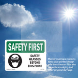 Safety Glasses Beyond This Point With Symbol