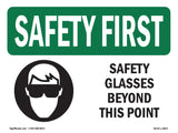 Safety Glasses Beyond This Point With Symbol