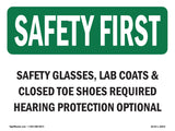 Safety Glasses Lab Coats & Closed