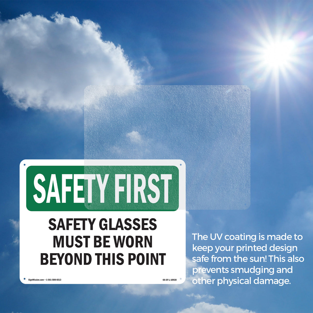Safety Glasses Must Be Worn Beyond