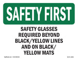 Safety Glasses Required Beyond Black-Yellow