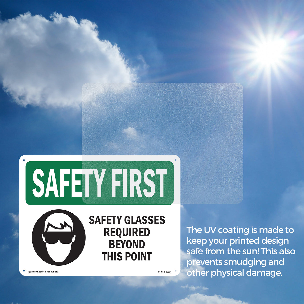 Safety Glasses Required Beyond With Symbol