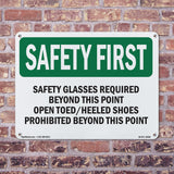 Safety Glasses Required Beyond This Point