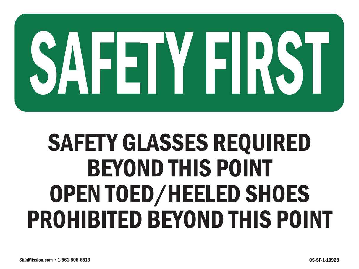 Safety Glasses Required Beyond This Point