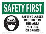 Safety Glasses Required In This With Symbol