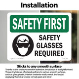 Safety Glasses Required With Symbol