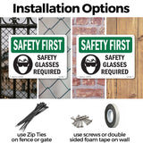 Safety Glasses Required With Symbol